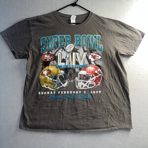 Super Bowl XIV S.F 49ers Vs. K.C Chiefs T-Shirt Derby Men Size 2XL.